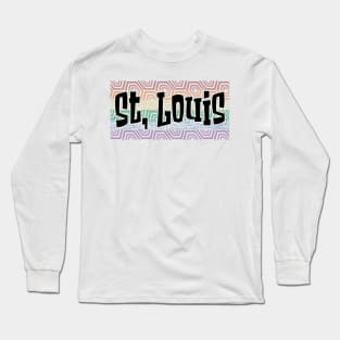 LGBTQ PATTERN AMERICA SAINT LOUIS Long Sleeve T-Shirt